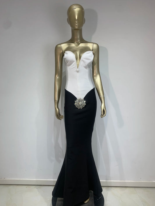 Abito da Sera con Cristalli – Maxi & Senza Spalline