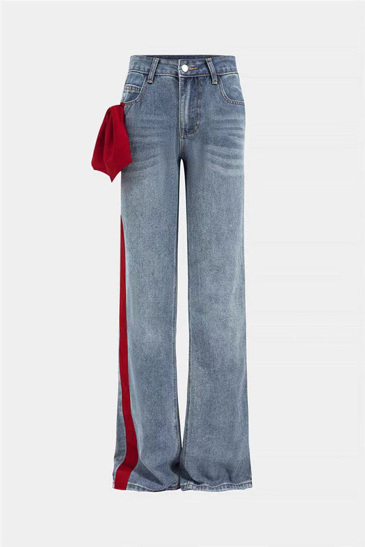 Jeans con Fiocchi Laterali