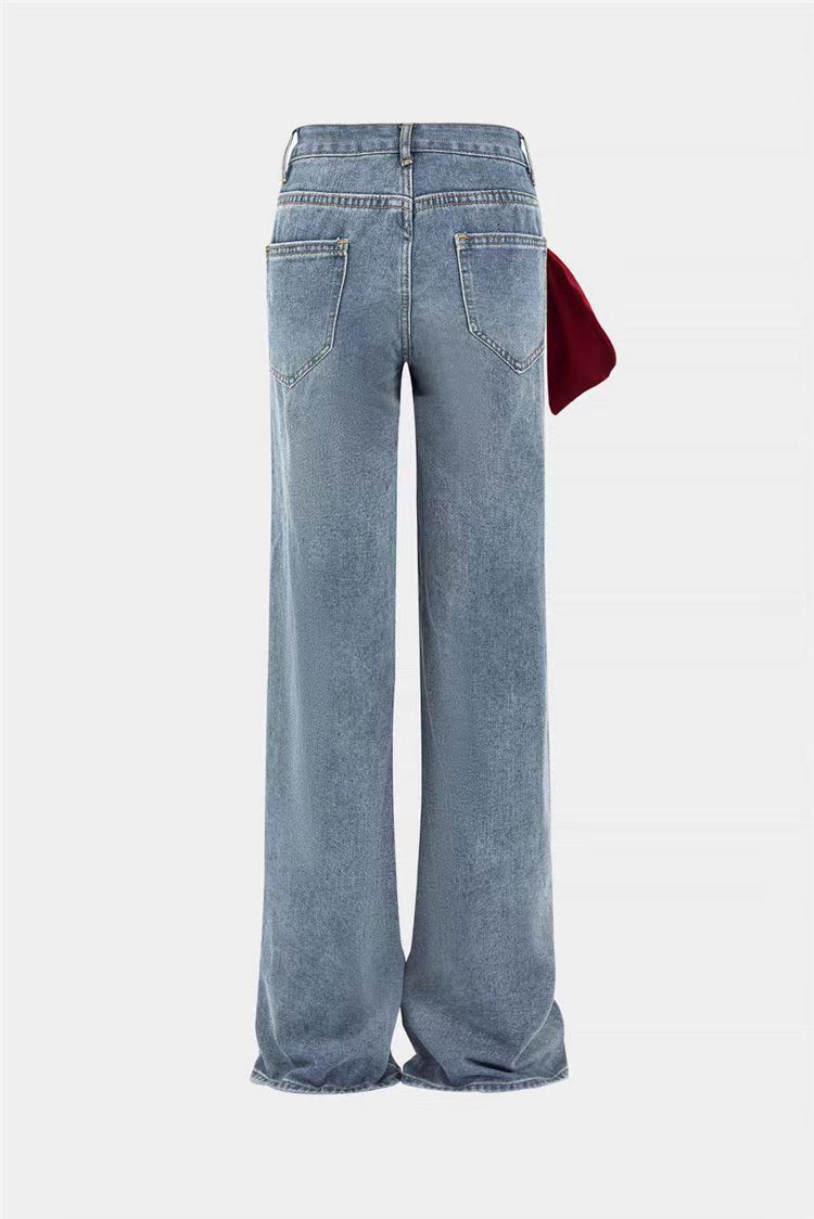 Jeans con Fiocchi Laterali