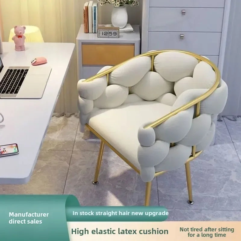 Velvet Armchair – Living Room or Bedroom Chair with Golden Legs